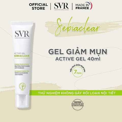 Kem Dưỡng Trị Mụn, Kiểm Soát Dầu SVR Sebiaclear Active Gel 40ml