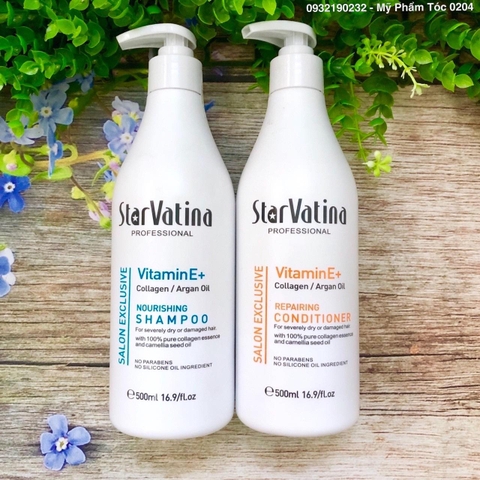 DẦU GỘI XẢ STARVATINA DƯỠNG SINH 750ML