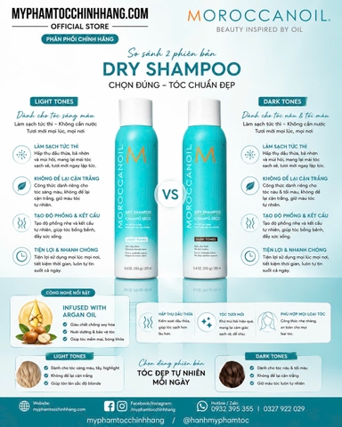 Dầu Gội Khô Moroccanoil Dry Shampoo 323ml
