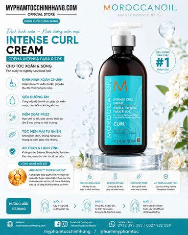 Kem Tạo Sóng Xoăn Moroccanoil Intensive Curl Cream 300ml