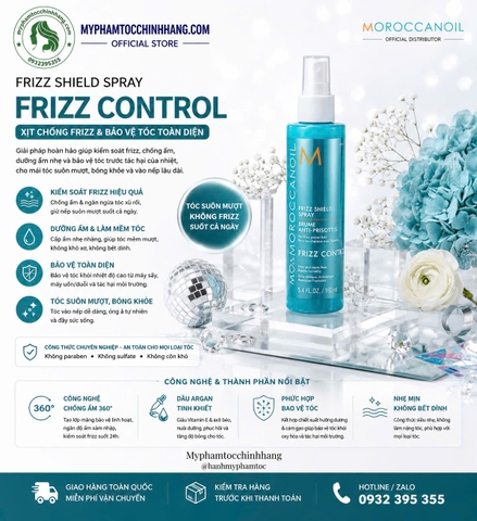 Xịt bảo vệ & kiểm soát rối xù Moroccanoil Frizz Control 160ml