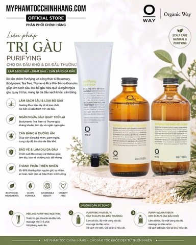 Dầu Gội Trị Gàu Cho Da Đầu Dầu Oway Purifying Hair Bath for Oily Scalps 240ml - 950ml