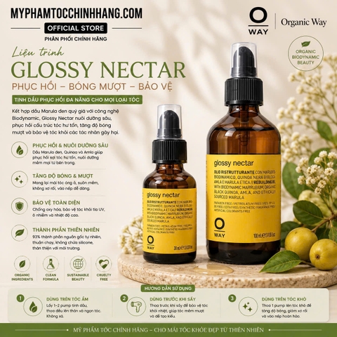 Tinh dầu Oway Glossy Nectar dưỡng tóc mềm mượt 160ml