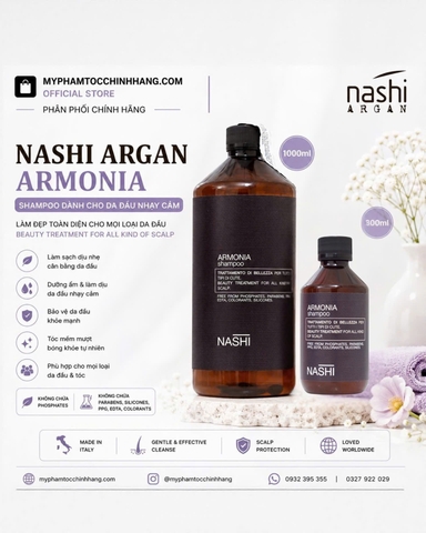 Dầu gội làm sạch da đầu dầu, gàu và khô Nashi Armonia Purifying 250ml/ 1000ml