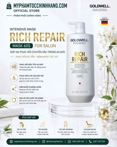 Dầu hấp tóc siêu chữa trị Goldwell Rich Repair Intensive Mask 1000ml
