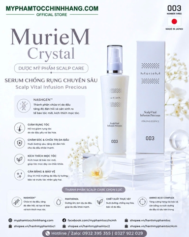 Muriem Scalp Vital Infusion Precious 003 – Tinh Chất Chăm Sóc Da Đầu Và Hỗ Trợ Mọc Tóc , Giảm bạc tóc 150ml