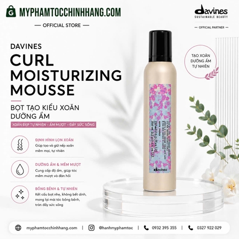 Kem bọt tạo kiểu dưỡng ẩm cho tóc xoăn Davines - Davines More Inside Moisturizing Mousse 250ml