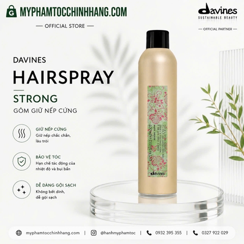 Gôm xịt cứng giữ nếp Davines More Inside This Is A Strong Hairspray 400ml