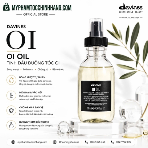 DẦU DƯỠNG TÓC HOÀN MỸ DAVINES OI ABSOLUTE 20ml 50ML 135ml