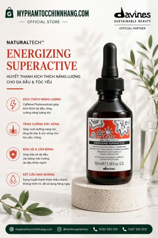 Tinh chất chống rụng và kích thích mọc tóc Davines Naturaltech Energizing Superactive 100ml