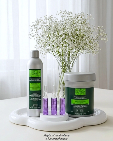 COMBO DẦU GỘI & HUYẾT THANH CHỐNG RỤNG KÍCH THÍCH MỌC TÓC BES HERGEN HAIR LOSS 12 ống