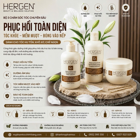 DẦU GỘI, DẦU HẤP BES HERGEN GOLD LINE G1, G2 400ML - 1000ML