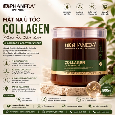 Hấp Tóc Top Haneda Collagen hũ hoặc túi 500ml