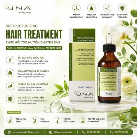 Tinh chất phục hồi tóc chuyên sâu UNA Rolland Restructurizing Hair Treatment 90ml
