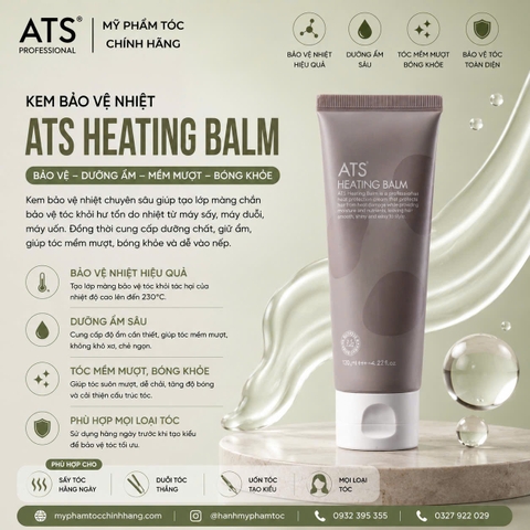 (sale giá gốc) Kem bảo vệ tóc khỏi nhiệt nóng ATS Heating Balm 120ML