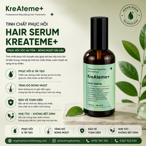 Tinh dầu dưỡng tóc KreAteme+ hair serum 100ml