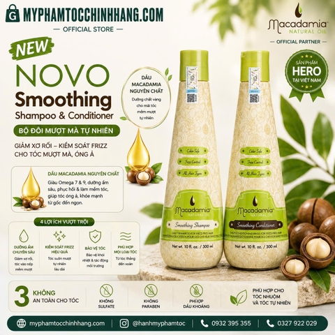 Bộ dầu gội xả dưỡng ẩm siêu mượt Macadamia Smoothing 300ml/ 1000ml