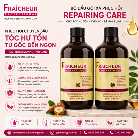 Bộ Dầu Gội Xả Phục Hồi Fraicheur Repair Shampoo & Conditioner 500ml - 800ml