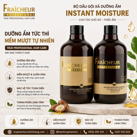 Bộ Dầu Gội Xả Dưỡng Ẩm Phục Hồi Fraicheur Instant Moisture 500ml - 800ml