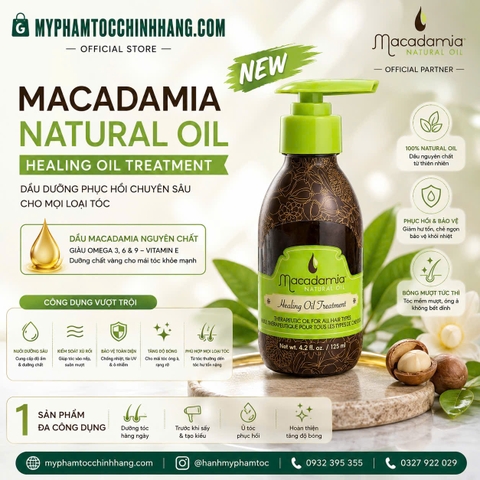 Dầu dưỡng phục hồi tóc Macadamia Healing Oil Treatment 27ml/ 125ml