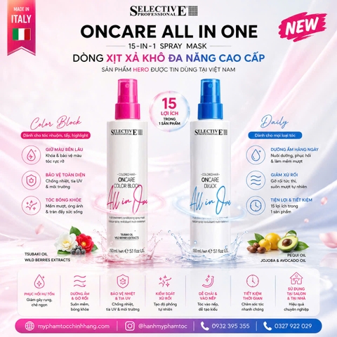 Xịt dưỡng tóc 15 tác dụng dành cho tóc nhuộm Selective All in One Color (Selective Professional All in One 15 Actions – Color Hair Spray) 150ml