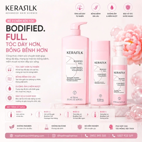 Dầu Gội và dầu xả Kerasilk Volumizing Tăng Phồng Tóc 250ml 150ml 750ml