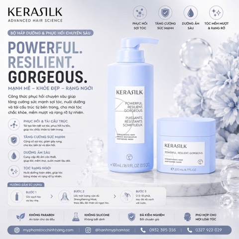 Mặt nạ phục hồi và tăng cường sức mạnh cho tóc Kerasilk Strengthening Mask 200ml - 500ml