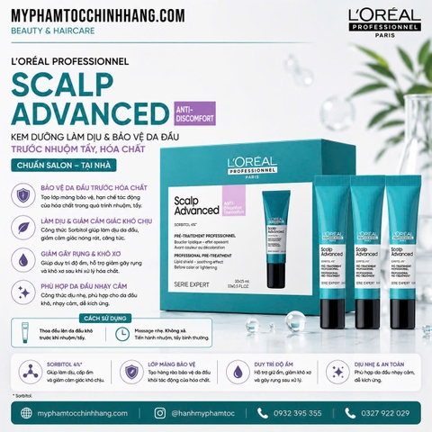 KEM DƯỠNG L'OREAL BẢO VỆ VÀ LÀM DỊU DA ĐẦU NHẠY CẢM, DỄ KÍCH ỨNG Lipid Shield 15ml*10 tuýp