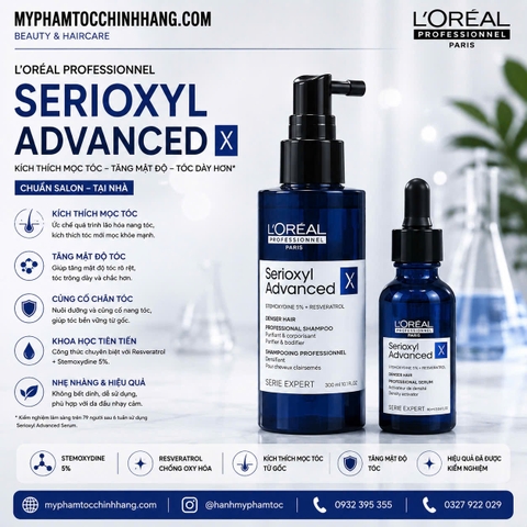 Tinh chất mọc tóc dày hơn L'Oréal Serioxyl Denser Hair (L’Oréal Professionnel Serioxyl Denser Hair Serum)