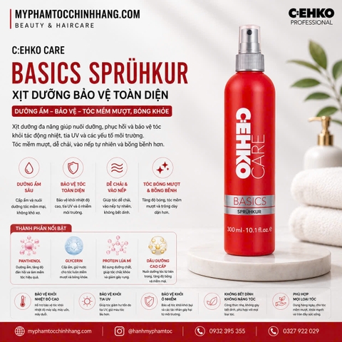 Xịt dưỡng 2 pha phục hồi tóc hư tổn CEHKO ( C:EHKO 2-Phase Care Spray) 200ml