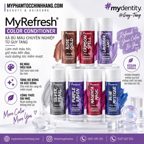 Dầu Xả Tăng Cường Ánh Sắc Màu MYDENTITY MYREFRESH Color Depositing Conditioner 177ml