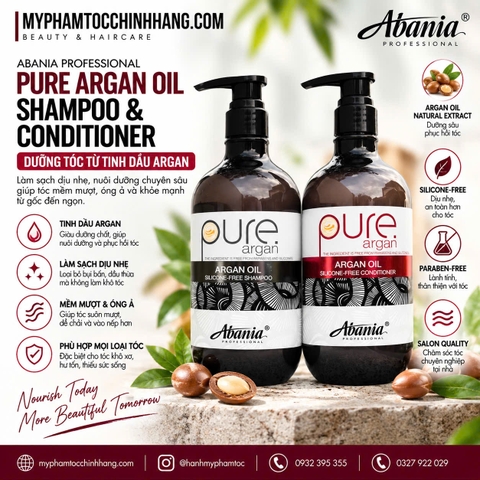 Dầu gội xả Abania Pure Argan 500ml
