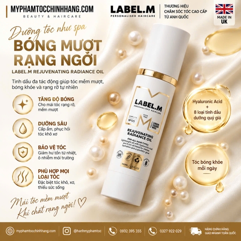 Tinh dầu dưỡng tóc TRẺ HÓA Label.m Therapy Rejuvenating Radiance oil 100ml