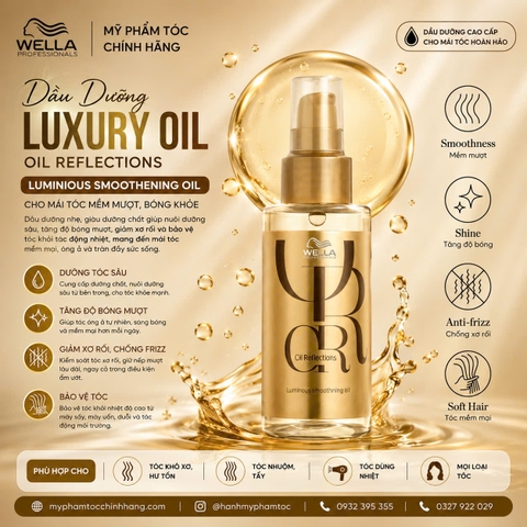 Tinh Dầu Bóng Tóc Wella System professional Oil Reflections Luminous 100ml