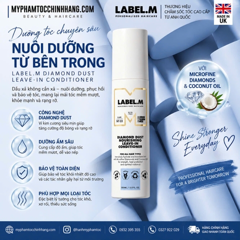 Kem xả khô kim cương Label.M Diamond Dust Nourishing Leave-In Conditioner 150ml
