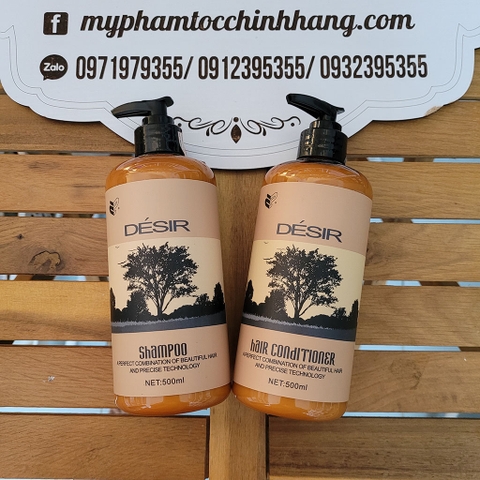 Dầu gội và dầu xả Desir Argan siêu mượt 500ml