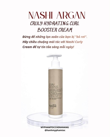 Kem dưỡng tăng ẩm cho tóc xoăn Nashi Curly  Hydrating Booster Cream 150ml