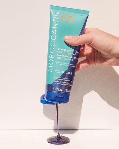 Dầu Gội Moroccanoil Tím Khử Ánh Vàng (Moroccanoil Blonde Perfecting Purple 200ml/ 1000ml