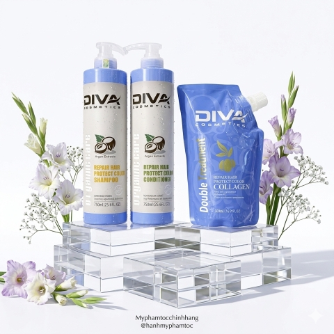 Dầu gội xả Diva Organic Dưỡng Màu và Phục Hồi Tóc Color Protect & Repair Shampoo & Conditioner