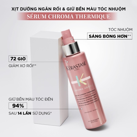 XỊT DƯỠNG NGĂN RỐI VÀ GIỮ MÀU TÓC NHUỘM KERASTASE Chroma Thermique 150ML