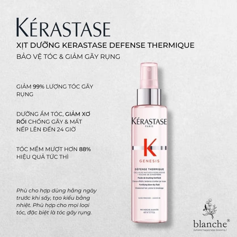 Xịt dưỡng chống gãy rụng Kérastase Genesis Défense Thermique Blow-Dry Primer 150ml