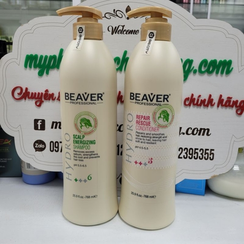 Dầu gội BEAVER số 6 ngăn rụng và kích thích mọc tóc BEAVER Keratin Strengthening Shampoo No.6 – Anti-Hair Loss & Growth Boost 768ml