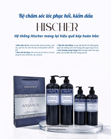 Dầu gội xả Hischer Argan Oil 500ml 1000ml