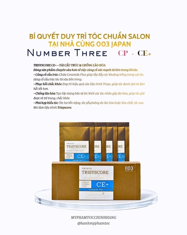 Kem hấp tại nhà Number Three 003 Trisyscore CE Pack hộp 4*12g