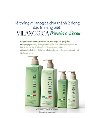 Dầu gội xả Milanogica Phục Hồi Hair Repair 355ml - 725ml