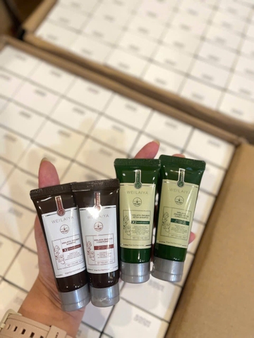 Cặp Mini gội xả Weilaiya luxury gừng, hà thủ ô 20ml