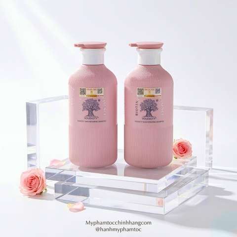 Dầu Gội Xả, Hấp, Dầu Dưỡng Tóc Biotin Collagen hồng Essence Pink 500ml