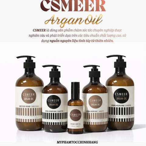 Cặp Dầu Gội Xả Phục Hồi Hư Tổn CSMEER Argan Oil Hydra Nourishing Shampoo & Conditioner 500ml 750ml