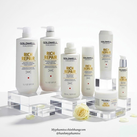 Dầu gội & xả, hấp, dưỡng phục hồi tóc hư tổn Goldwell Dualsenses Rich Repair Restoring