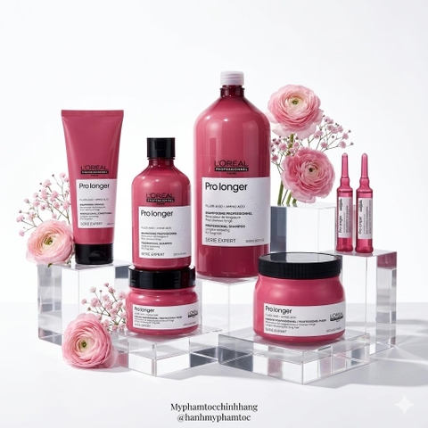 Bộ dầu gội xả hấp tóc L'Oréal Professionnel Pro Longer dành cho tóc dài yếu, ngọn tóc mảnh và dễ gãy: